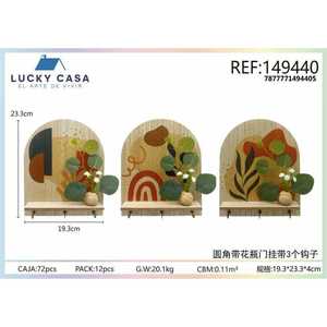 Floral Vase Design Cast Iron <b>Wall</b> <b>Hooks</b> <b>for</b> Home & Office Organization Easy <b>Adhesive</b> Installation <b>Wall</b> Hanger <b>for</b> Key - Product Image 1