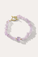 Bracelet à breloques en améthyste lavande certifié CE ASTM REACH - Bijou tendance pour femmes, style Europe & Amérique, matériaux naturels