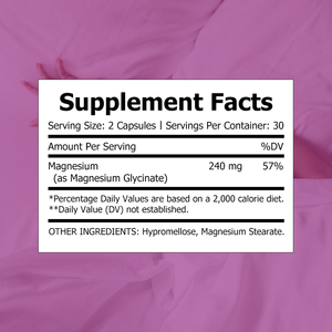 Private Label Magnesium Glycinate Capsules 240MG Supports Healthy Sleep Muscle Relaxation Bone Brain Health <b>Metabolism</b> - Product Image 2
