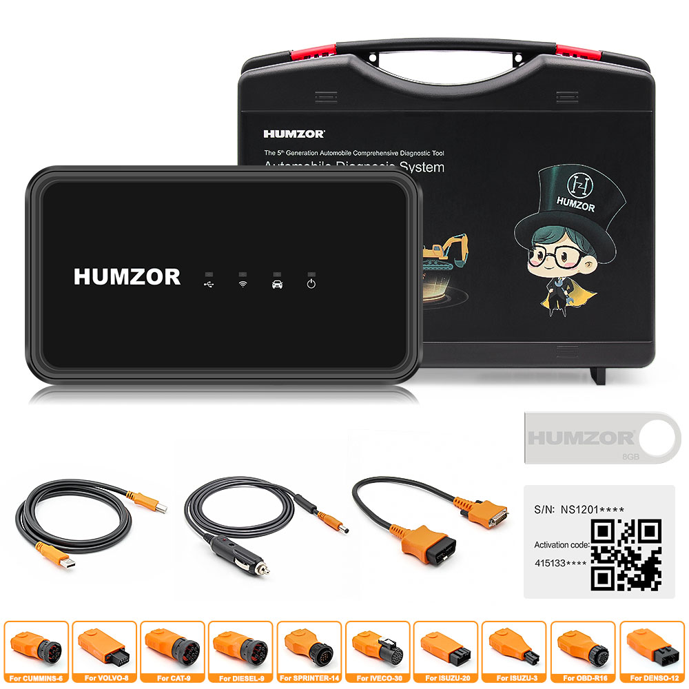 Humzor NexzSYS NS806 Truck Diagnostic Scanner for 12V/24V Full