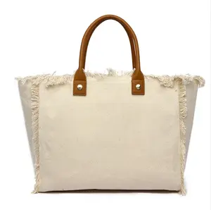 Высококачественная большая и маленькая сумка-тоут из натуральной кожи с бахромой и рюшами