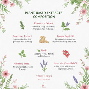 プライベートブランドの新しい有機ビーガンビオチンアルガンオイル育毛防風強化肥厚頭皮ケア2-IN-1 - Product Image 2