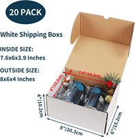 Custom White Corrugated Cardboard Mailer Boxes 8x6x4 Shipping Small Mailing Gift Boxes for Packaging with UV Coating Embossing