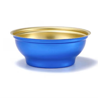 Bol en aluminium laqué or métallisé 110 ml, hermétique avec ouverture facile pour aliments pour oiseaux, impression offset