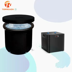 high quality Portable PVC Inflatable Ice Bath Tub Lid Foldable Adult grey Ice Bath Tub with cheap chiller