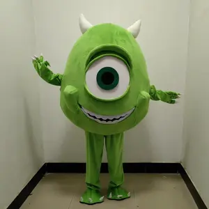 Funtoys Mike Wazowski Personagem dos desenhos animados Monstro Sully Mascot Costume Para Publicidade Adulto Cartoon Animal Carnaval MOQ 1 PEÇA