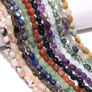 8-10mm Natural Stone <strong>Beads</strong> Amazonite Tiger Eye Quartz <strong>Lapis</strong> <strong>Lazuli</strong> Jade Loose <strong>Beads</strong> for Jewelry Making DIY Bracelet Irregular - Product Image 5