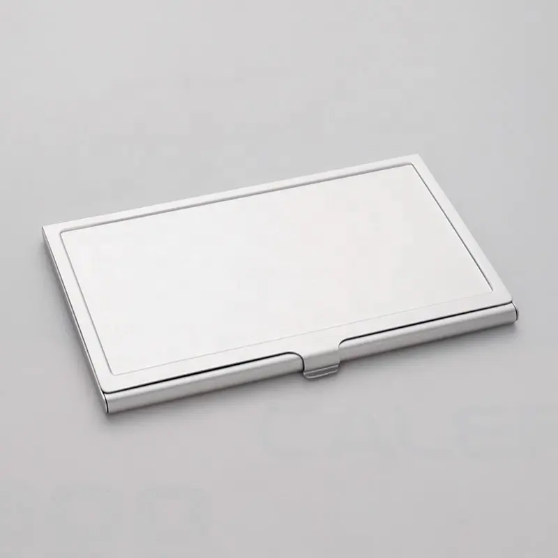 Capa de cartão de alumínio em branco para cartão de visita de metal com logotipo personalizado