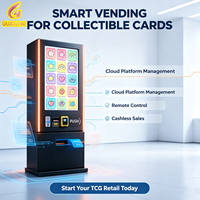 Grand distributeur automatique intelligent et personnalisé pour cartes publicitaires TCG avec lecteur de cartes, pour la vente de paquets et boîtes de jeux de cartes à collectionner