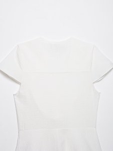 UNIZERA Nuova Collezione Estiva 2026 da Donna: <span class=keywords><strong>Blusa</strong></span> <span class=keywords><strong>Bianca</strong></span> Dolce con Fiocco Stile Francese, <span class=keywords><strong>Maniche</strong></span> <span class=keywords><strong>Corte</strong></span>, Girocollo, Vestibilità Slim (7021317) - Product Image 6
