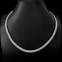 HIP HOP Style Diamant Testeur Cubain Chaîne Lien Collier Pour Hommes Femmes 16k 18k Or En Gros