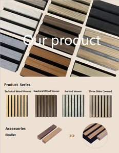 KAIYUAN Panneau de lattes acoustiques Panneau mural de décoration 3D pour villa bar <span class=keywords><strong>placage</strong></span> naturel différent des autres placages - Product Image 3