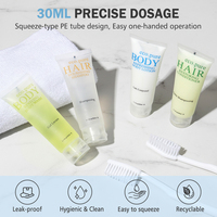 Kit de Voyage Conforme RoHS | Ensemble d'Articles de Toilette Personnalisés pour Hôtels | Mini-Produits d'Accueil Hôteliers de Haute Qualité | Kit Mini-Shampoing et Gel Douche en Tube Souple