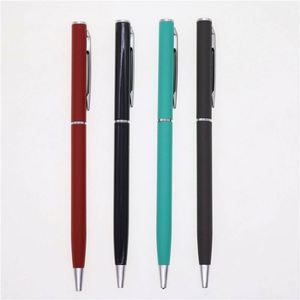 Stylo bille promotionnel en métal, logo personnalisé, encre multicolore noire/bleue, pointe 0,7/1,0 mm, vente en gros, stylos publicitaires pour hôtels - Product Image 2