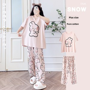 T-shirt larga 6XL pantaloni pigiami estivi vestiti da casa per uomo <span class=keywords><strong>donna</strong></span> stampa cartoni animati per <span class=keywords><strong>Jersey</strong></span> da 100kg - Product Image 6