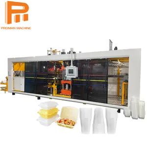 Máquina automática de fabricación de bandejas de plástico PET/PP/PS, alta capacidad