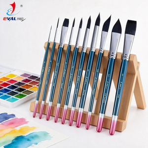 Nuevo Juego <span class=keywords><strong>de</strong></span> 10 Pinceles <span class=keywords><strong>de</strong></span> Acuarela Profesionales para Artistas, Pinceles para Acuarela, Acrílico, Tinta, Gouache, Tempera - Product Image 3