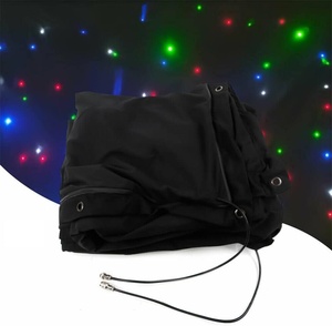 Rideau carré en velours étoilé LED avec télécommande, nouvelle arrivée, lumière bleue et blanche pour décorations de fête intérieure/extérieure - Product Image 1