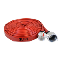 Tuyau d'incendie haute pression 16 bars, 1,5 pouce, 30 m, en PVC et caoutchouc à double enveloppe, avec raccord John Morris BS336 pour la protection incendie