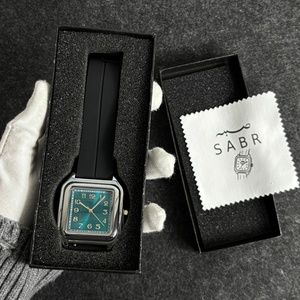 Montre pour homme, montre à quartz avec chiffres arabes, montre carrée en alliage pour homme, boucle magnétique, bracelet en silicone, montre pour homme SABR - Product Image 6