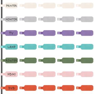 Étiquettes de câbles en nylon multicolores écologiques résistantes à la chaleur, auto-adhésives, à forte adhérence, avec boucle auto-agrippante, inscriptibles, pour cordons et fils - Product Image 3