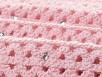 Nouvelle Collection Été 2026 – Cardigan Rose à Manches Courtes en Maille, Orné de Diamants, Coupe Ajustée, pour Femme – Idéal Soirées Décontractées