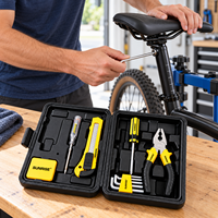 SUNRISE Ensemble d'outils à main pour la maison, 12 pièces, avec pinces, tournevis, clés hexagonales, couteau utilitaire et étui de rangement pour les travaux de réparation à domicile et les bricolages