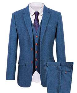 Ensemble 3 pièces en <span class=keywords><strong>tweed</strong></span> à chevrons pour <span class=keywords><strong>homme</strong></span> - Product Image 6