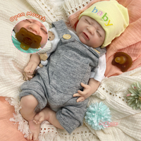 Poupée Reborn en Silicone Souple de 18 pouces, Bébé Garçon à Bouche Ouverte, Réaliste, Corps Entier en Silicone, Collection Muneca, Cadeau d'Accompagnement