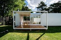 Maison de conteneur préfabriquée moderne de luxe de 20 pieds/40 pieds paquet plat en bois petite maison excellente salle de bain bâtiment à structure en acier
