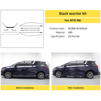 Accessoire extérieur de voiture pour BYD M6 Emax7 Accessoires Kit Black Warrior Marchepied Plaque moteur Plaque de batterie Kit carrosserie