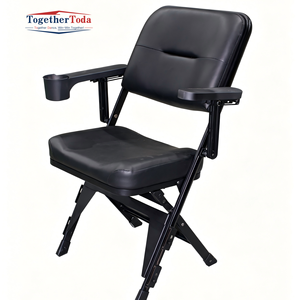Chaise de stade pliable robuste avec porte-gobelet, siège rembourré en cuir, chaise pour événements, arènes, salles de concert, terrains de sport, mobilier - Product Image 1