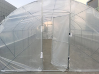 Serre tunnel en plastique de 4x8m avec roulettes