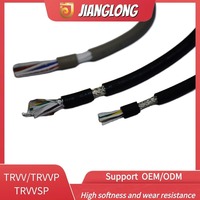 Câble industriel Jianglong TRVV en PVC résistant à la flexion, câble haute flexibilité pour chaîne de guidage, pour équipement d'automatisation robotique