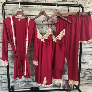 Nieuwe Mode super zachte sexy vrouwen satin nighty nachtkleding