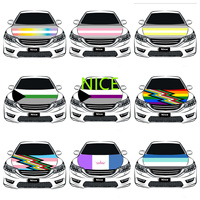 Housse de capot de voiture personnalisée arc-en-ciel gay, accessoire de véhicule pliable en polyester durable pour exposition automobile et événements en extérieur