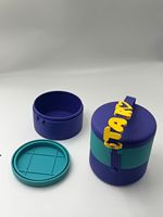 Conteneur alimentaire en silicone double couche avec poignée personnalisable, gamelle et distributeur portable et lavable pour animaux de compagnie