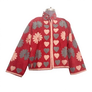 Hot Sale Winter Autumn Cotton Cotrise Embroidery Handmade Quilted Breathable Eco-Friendly <b>Jacket</b> Women Beachwear Party Stylish - Product Image 1