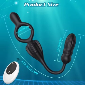 男士肛交玩具新款前列腺按摩器，带g点振动无线遥控公鸡戒指，适用于情侣和同性恋情侣 - Product Image 4