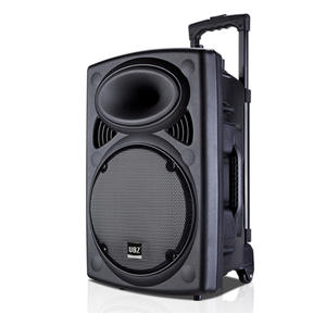 תמיכה בהתאמה אישית של UBZ, 2 רמקולים, ריקוד ריבועי, נייד, עגלת נשיאה, פלסטיק, 2.0 ערוצים, וופר 1.5 - Product Image 1