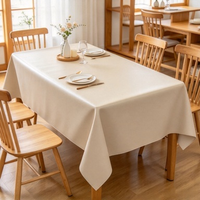 Nappe de table en cuir PU imperméable, nappe rectangulaire à grain gaufré pour la décoration de la salle à manger et de la maison