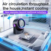 Ventilateur de circulation d'air portable intelligent à affichage numérique LED, 100 niveaux, rechargeable sans fil, pour bureau, maison, voyage, camping