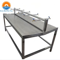 Table de lavage d'intestins double face pour abattoir, ligne de traitement de porcs, bovins, caprins, table de nettoyage de viscères et de tripes