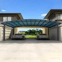 Abri d'auto en aluminium Système de garages en porte-à-faux Abri d'auto en aluminium Extérieur pour stationnement de voiture Abri d'auto en aluminium Panneaux de toit