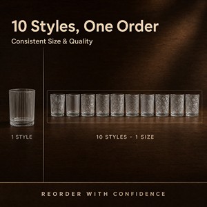 Venta al por mayor de fábrica: Portavelas de cristal transparente con patrón de diamante en relieve para velas de té y whisky - Product Image 4