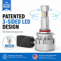 Ampoules de phares avant LED pour automobile P19W 9005 9006, 160W, 50000 lumens, émission à trois surfaces brevetée inégalée, approvisionnement pour entreprises
