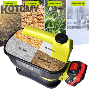 Épandeur d'engrais agricole portatif électrique avec batterie 20V, <span class=keywords><strong>semoir</strong></span> rechargeable pour semences d'herbe et de légumes - Product Image 6