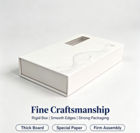 Boîte à stylos blanche à motif imprimé sur mesure, boîte cadeau à fermeture magnétique avec insert en mousse EVA personnalisé