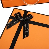 Caja de Almacenamiento de Papel Rígido con Impresión de Logotipo Personalizado, Embalaje de Papel para Ropa, Cajas de Regalo con Tapa y Base de Marca Personalizada con Cinta