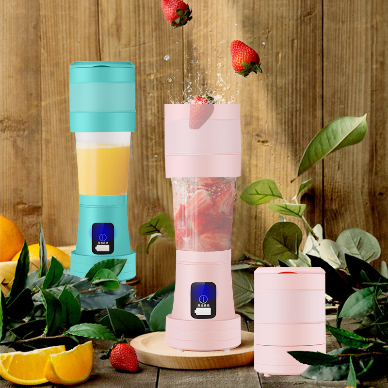 Складная соковыжималка, соковыжималка для фруктов из нержавеющей стали с шестиконечной головкой, быстрая зарядка через USB, портативный блендер, машина для разбивания стен